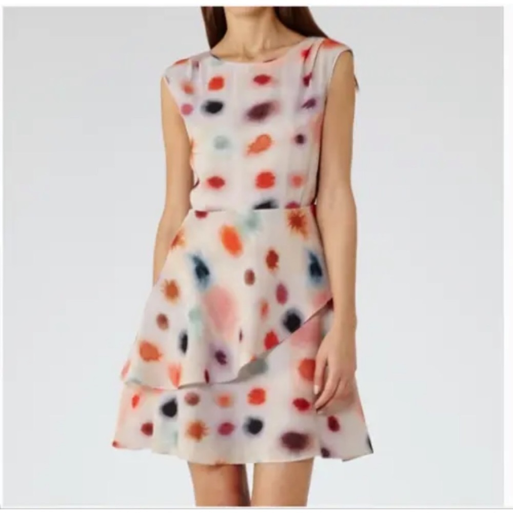Reiss 'Lora' Blurred Dot Dress - size 4 Small